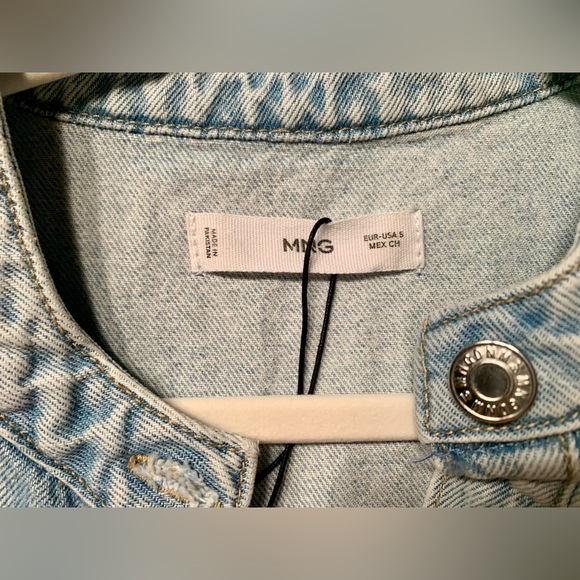 Mango Light Blue Denim Women's Overalls NWT - S - Picture 8 of 9